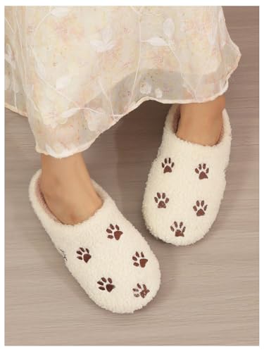 Verdusa Women's Cute Fuzzy Slippers Cozy Embroidery House Slippers Indoor Outdoor Shoes4
