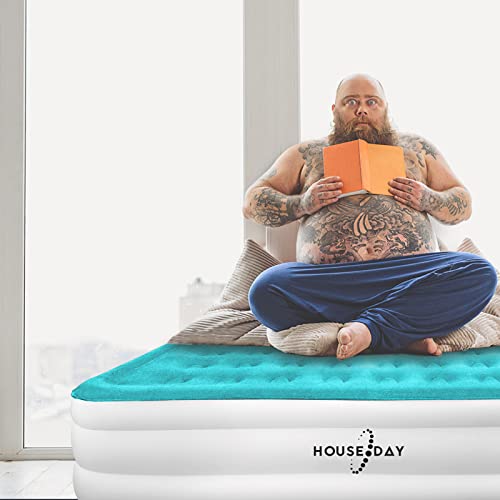 House Day Twin Air Mattress With Built- Raised Electric Airbed With Built In Pump Fast Inflation Carry Bag Highest End Blow Up Bed, Inflatable Air Mattresses For Home Travel Twin Matress 74"X39"X18" #TOP1