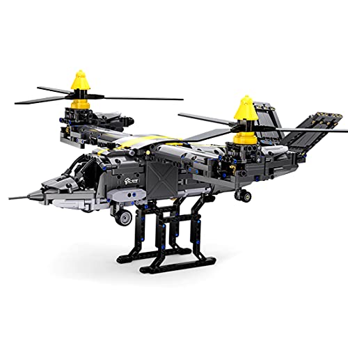 TASS 42113 Technik Bell-Boeing V-22 Osprey 1424Pcs CADA C61076W Military Series Osprey Transportflugzeug Bricks Modell… – Bild 3