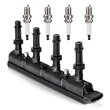 UF669 Ignition Coil Pack and 4 Platinum Spark Plugs 2667 Compatible with 2011-2020...