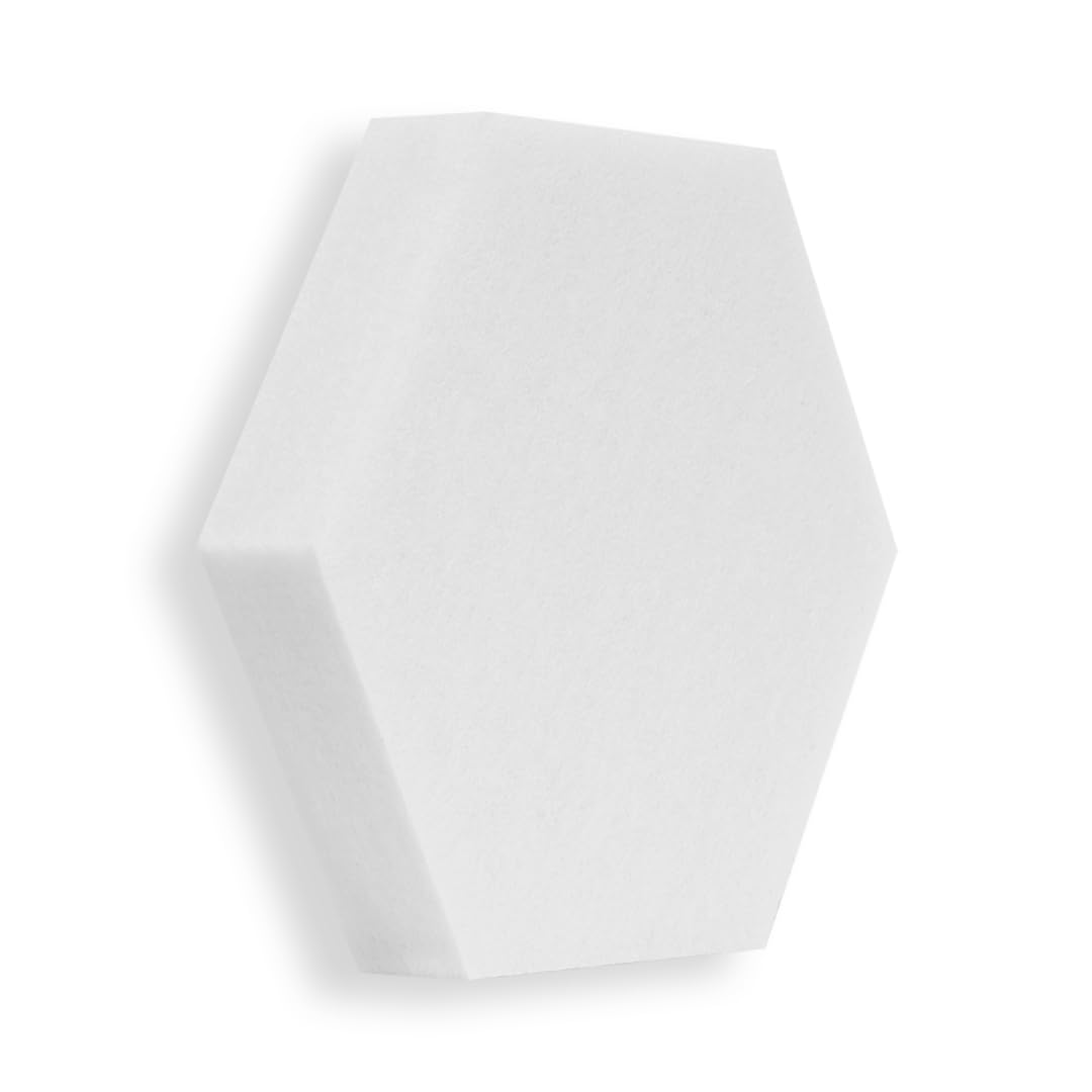 SILENT4® Set di pareti fonoassorbenti HEXAGON, 8 elementi in vello acustico, montaggio adesivo, immagine acustica, miglior suono attraverso i pannelli acustici per l'ufficio, l'home office e il gaming