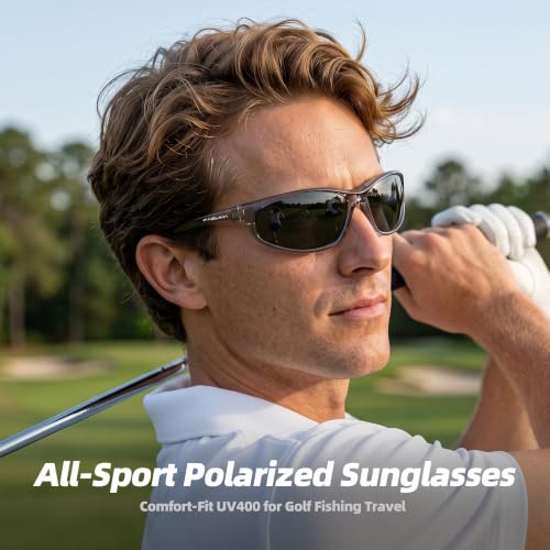 Image of FAGUMA Polarized Sports Sunglasses For Men UV400 Protection | Cycling Driving Fishing