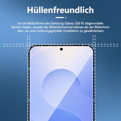 NEW'C für Samsung Galaxy S26 FE 6,7 Zoll, für Panzerglas Schutzfolie 9H – Ansicht 3