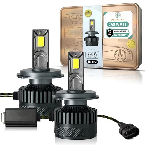 Image of OTOROYS H8 /H9 /H11 (H16 Fog) LED Headlight Bulbs, 250W, 25000 Lumens, Super Bright 6500K Cool White, Headlight Auto Conversion Kit for Car, Set of 2, (2 Years Warranty)