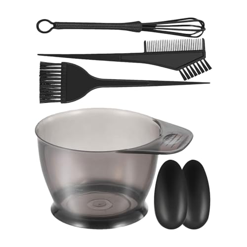 Qkbuza Kit Herramientas De Tinte Para Coloración Cabello Peines Brocha Tinte De Doble Cara Cuenco Para El Cubierta Para Las Orejas Para Bricolaje, Teñir Cabello