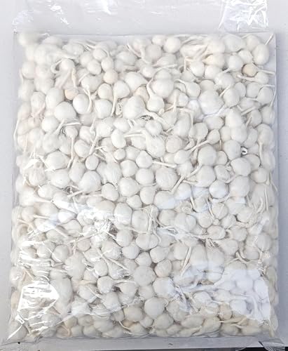 Image of Pure Cotton Round Puja Batti for Diya Lamp, Natural Cotton Wicks for Oil Lamps, Temple Prayer Jyot Wick for Festival, Aarti, Diwali, Home Mandir Use (White, 1Kg)