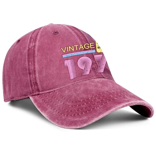 Image of 50th Birthday Gifts for Men Him Women Her 1976 Baseball Cap Hat | Vintage 1976 Baseball Cap Hat 50th Birthday Decorations for Women Men Her Him 50th Birthday Party Favors