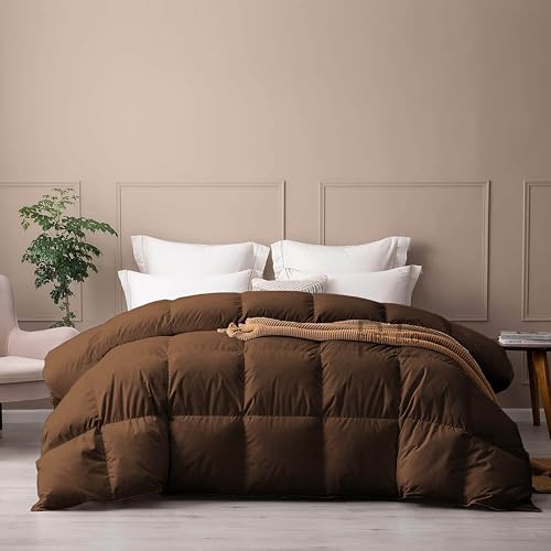 Image of PURE ECO 300 GSM Comforter for Single Size - Luxury & Soft Microfiber 300 GSM Comforter for Winter - Duvet /Blanket Single Size (60 inchX90 inch) - Chocolate Brown Color