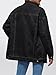 AUTOMET Women's Oversized Jeans Jacket, Classic Button Down Denim Jacket with Chest Pockets, Loose Fit Boyfriend Style Coat Black S
