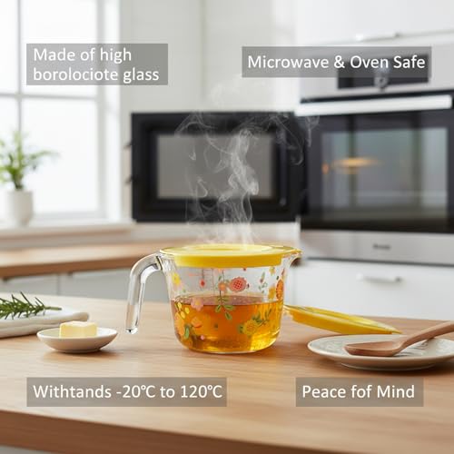 Tazas medidoras jarras de 500ml con asa y escala doble para un vertido preciso de ingredientes 4