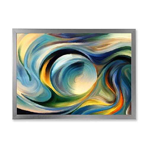 Peinture intérieure Designart avec cadre argenté moderne de 30,5 x 20,3 cm