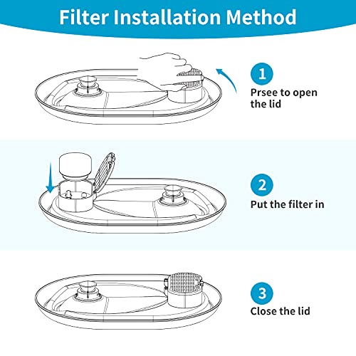 Filtros para fuente de agua para gatos, 24 unidades miniatura 5