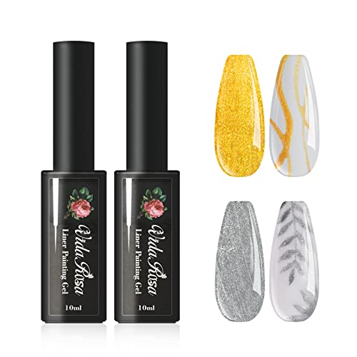 Esmalte Gel Profesional Gold & Silver 2 piezas 10ml