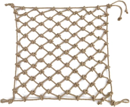Red de seguridad para escaleras y columpios, malla de protección infantil, cuerda de cáñamo retro, decoración de techo, red de seguridad para niños, zonas de juego y uso doméstico