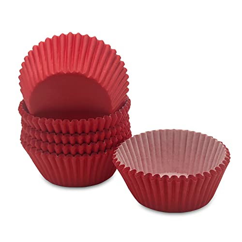 Image of Standard Baking Cups, Classic Red Greaseproof Festive Cupcake Liners, 150-Count