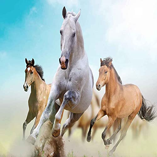 Couverture sofa 3D imprimé animal cheval pour lit et déplacements