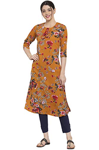 Image of ALC Creations Women's Crepe Printed A-line Kurti