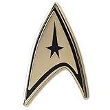 Ata-Boy スタートレックコマンド記章 1.1インチ フルカラーエナメルピン, エナメル。, 宝石なし