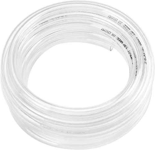 Image of Eastrans 5ft x 1 1 /4 inch Clear Vinyl Tubing, Flexible Plastic Hybrid PVC Tube | BPA Free and Non Toxic, UV / Chemical Resistant, Lightweight