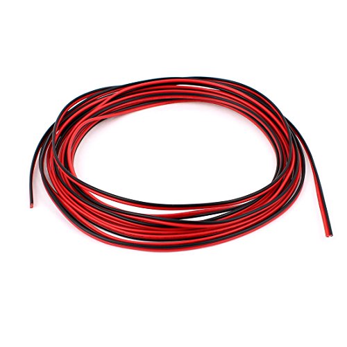 Aexit 5M 20AWG Electrical Boxes, Conduit & Fittings Red Black Dual Core Electric Cable Wire for Car Electrical Boxes Auto Speaker