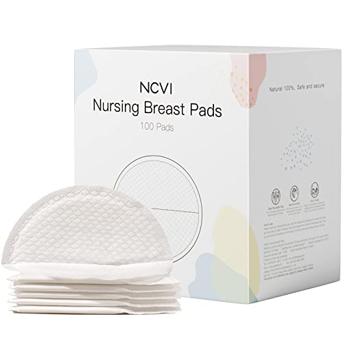 Image of NCVI Nursing Pads Disposable, Breast Pads for Breastfeeding, Ultra Thin & Soft, Portable Nipple Pads, Leak-Proof, Super Absorbent, Keep Dry Nipple Pads, 100 Count