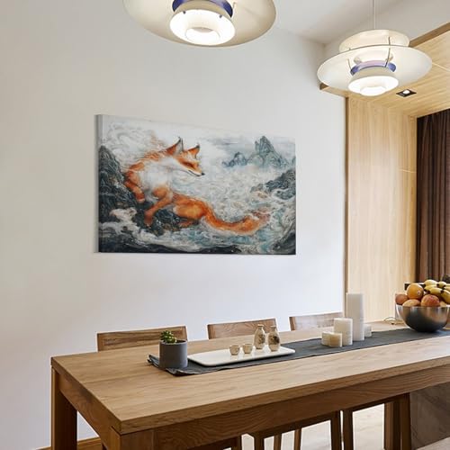 Impression giclée sur toile de renard de qualité artistique