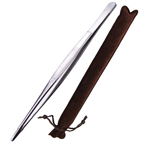 Preisvergleich Produktbild Himi Lange Edelstahl-Grillzange gerade Pinzette Premium 18 / 8 Küchenpinzette, perfekt für Grillen, Kochen, Braten und Servieren