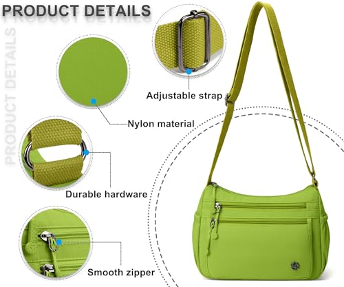 Image of Pealwel Casual Crossbody Bag with Anti Theft Pocket - Women Lightweight Water-Resistant Purse Bag