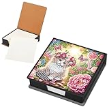 PU DIY 5D Diamantenmalerei Notizbox mit 160 Blättern, Haftnotizen-Spender für Büroaccessoires, Schreibtisch, Arbeitsplatz-Organisator