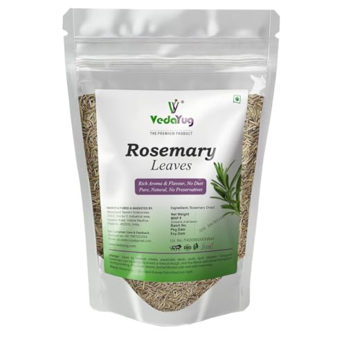 Image of VY VedaYug Rosemary Leaves 100g | Quality Leaves for Hair Growth, Seasoning and Tea | Freash Lot Dried - 100g