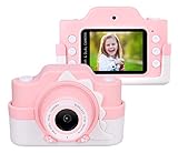 📷 ➤ 24 Megapixel Dual Kameras & 720p Video➤ Die Kinder Digitalkamera hat die vordere und hintere Dual Kameras, beide sind 24 Mega Pixel, erheblich verbessert die Fotos Definition im Vergleich mit anderen Kindern Kameras auf dem Markt. Das Videokamera kann 720P Video aufnehmen, ausgestattet mit 4-fachem Digitalzoom, wird den klaren wunderbaren Moment für Jungs oder Mädchen halten.