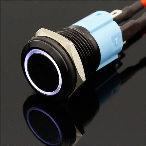 Botón pulsador momentáneo 16mm 5V resistente al agua para paneles eléctricos