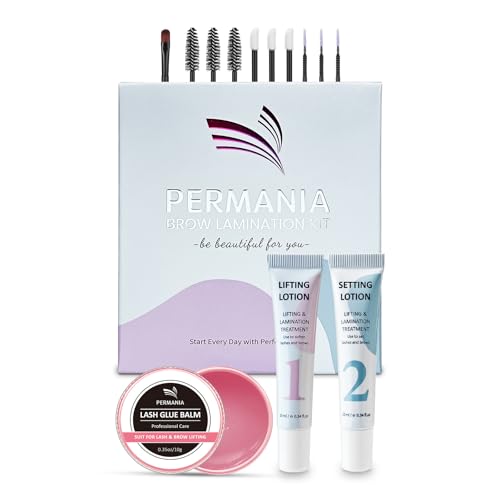 PERMANIA Augenbrauen Lifting Set, Neues Brow Lifting Set, für Natürlich Schöne Augenbrauen zu Hause, Sanfte Inhaltsstoffe | Einfach Anzuwenden für Anfänger und den Salon (ohne ESSENCE)