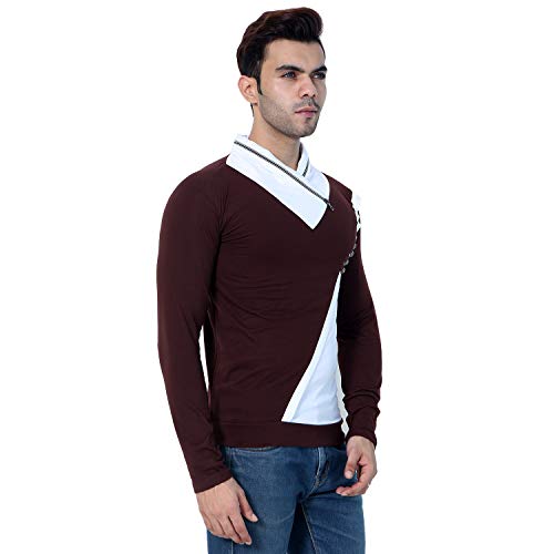 Image of Black Collection Men's Plain Slim Fit Full Sleeve T-Shirt