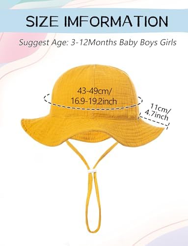 Happy Cherry Chapeau De Soleil Unisexe Bébé Coton Anti-uv Eté Pliable