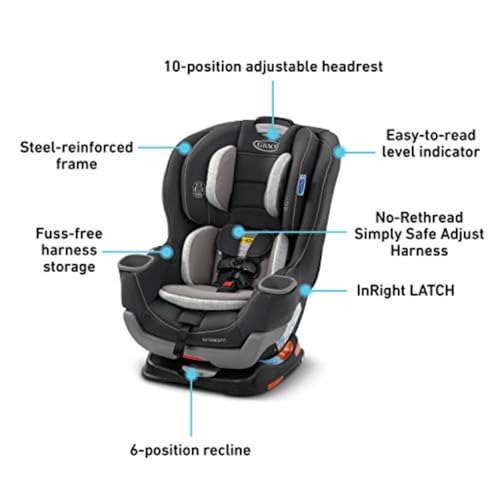 Graco 2136800 Extend2Fit Convertible Car Seat, Rear-Facing And Forward-Facing, Extended Rear-Facing Seat Option, Redmond, Ideal For Newborns, Infants thumb #5