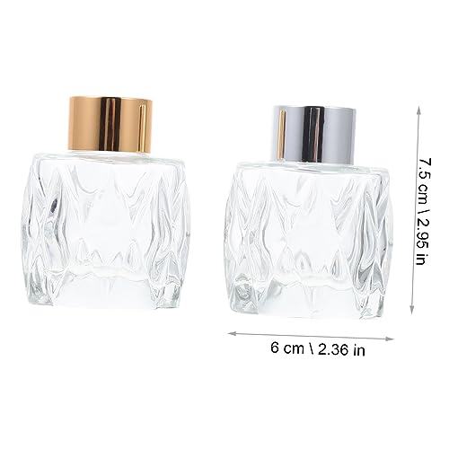 Set Difusor de Botellas de Vidrio Transparente Healifty 4 Unidades miniatura 5