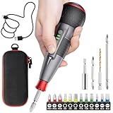 Yacooda 電動ドライバー 小型 【2025新登場・高トルク・軸ブレなし】 電動6N.m 手動15N.m 強力 16点ビット付き 収納ケース付き USB-C充電式 高輝度LEDライト 軽量 DIY 操作簡単 女性/初心者対応 ブラック