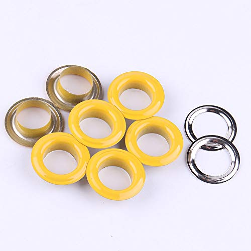 12mm Yellow Metal Grommet Eyelet with Washer Brass Jewelry Round Eyelet Leather Craft 100pcs