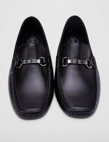Image of Lee Cooper Men's LC8133E Leather Loafers - LC8133E Black 45