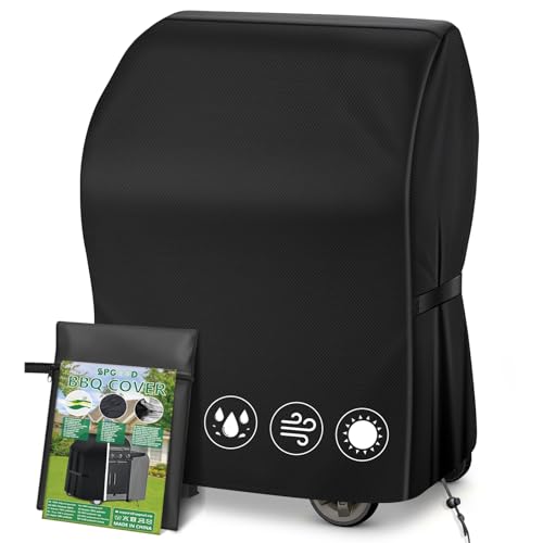 SPGOOD Housse de protection pour barbecue - En tissu Oxford 420D - Résistante aux intempéries - Étanche à la poussière - Résistante à la déchirure -...