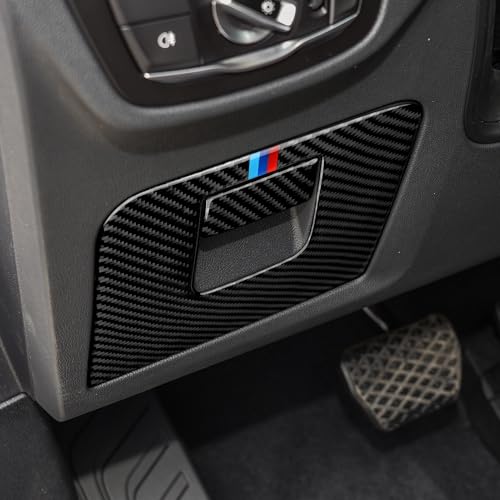 Image of Car Glove Box Trim Storage Box Decal Carbon Fiber Sticker fits for BMW X3 G01 X4 G02 2018 2019 2020 2021 2022 2023 2024 Accessories