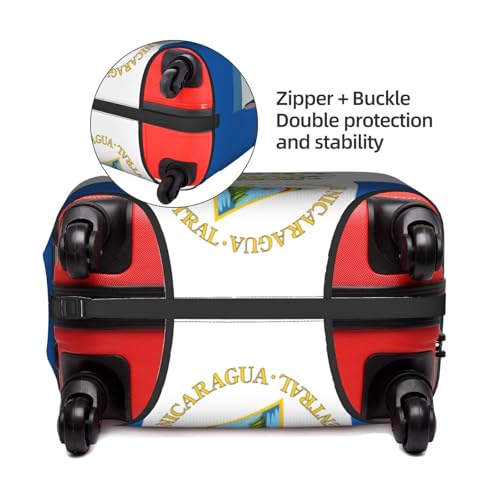 Travel Luggage Cover Half Guatemala Half Nicaragua Flag Fashion Washable Baggage Suitcase Protector Fit For Luggage Small3