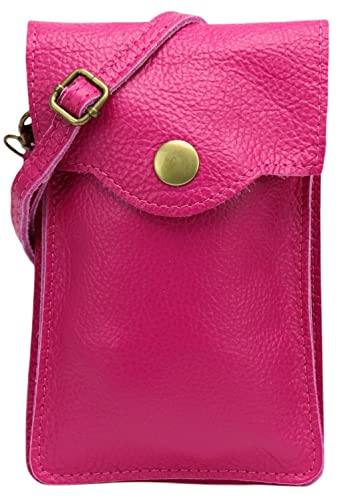 SH Leder ADA G3282 Sac à bandoulière multifonction en cuir véritable réglable pour téléphone portable jusqu'à 6,8