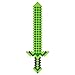 8 Bit Pixelated Foam Green Zombie Sword Toy 30
