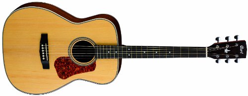  Cort chitarra acustica, luce l100 C, abete rosso massiccio, fondo e fasce in mogano