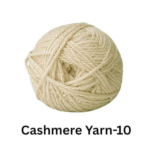 Image of VCR Beige Cashmere Knitting Yarn, 100 Grams Hank, 265 Meters Length, Acrylic 75% and Nylon 25%, Soft Crosia Thread for Crochet and Knitting, Suitable for Sweaters, Pullovers and Jackets