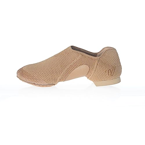 Varsity Spirit Knit Strut Tan Slip On Split Sole Dance and Jazz Shoes