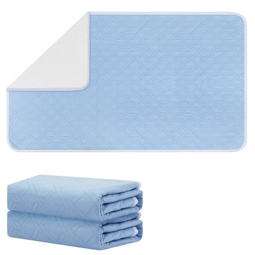 Fefod Alèses De Lit Réutilisables, 2PCS 90*160CM Alèse Lavable Adulte, Alèse Protège Matelas Imperméable, Lavable Etanche Lit Pad, Incontinence Matelas Respirant, Absorb pour Bébé Enfants Adultes