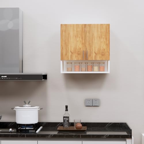 Image of SPECIALITY PANELS 2 Door Modular Wall Mounted Kitchen Cabinet with Organizer Shelf Space Saving Storage Unit Engineered Wood Cupboard for Kitchen Living Room Utility Organizer Furniture | DIY Assembly